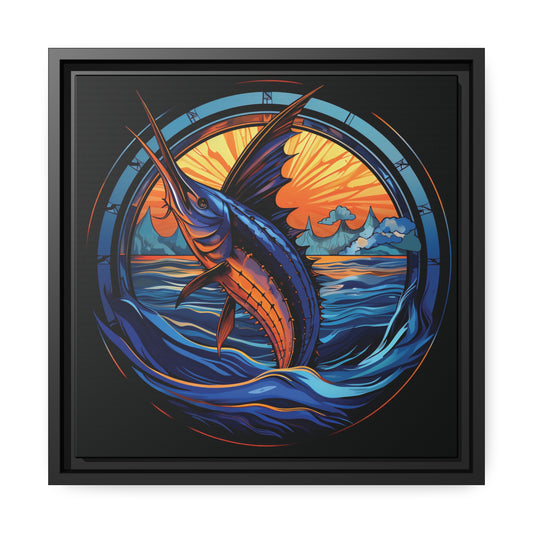 Marlin - Matte Canvas - Black Frame