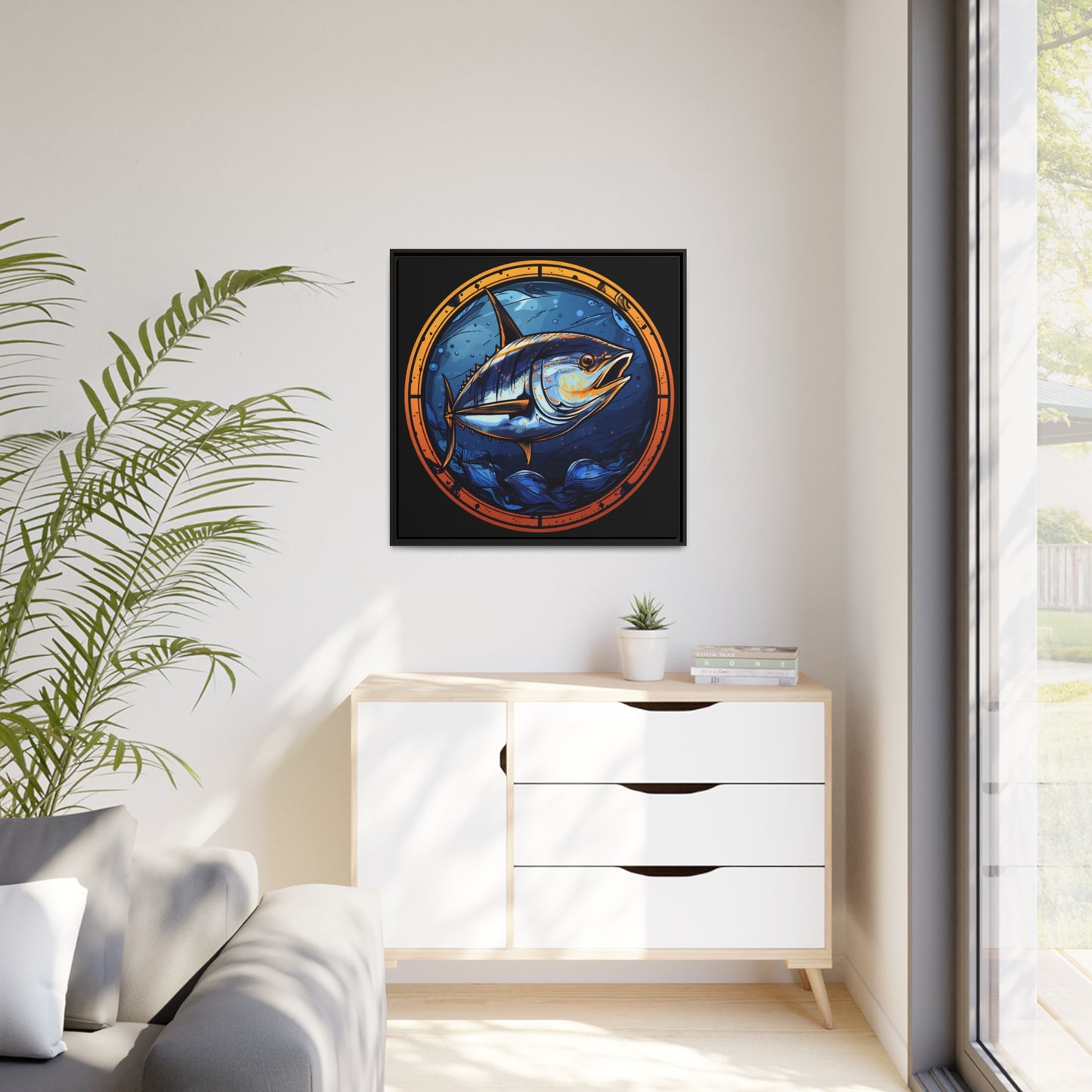 Bluefin Tuna - Matte Canvas - Black Frame