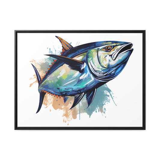 Bluefin Tuna - Matte Canvas - Black Frame