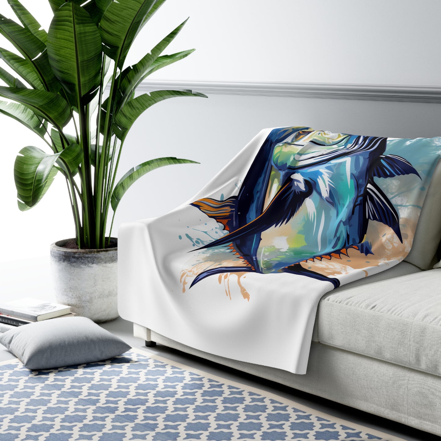 Bluefin Tuna - Sherpa Fleece Blanket