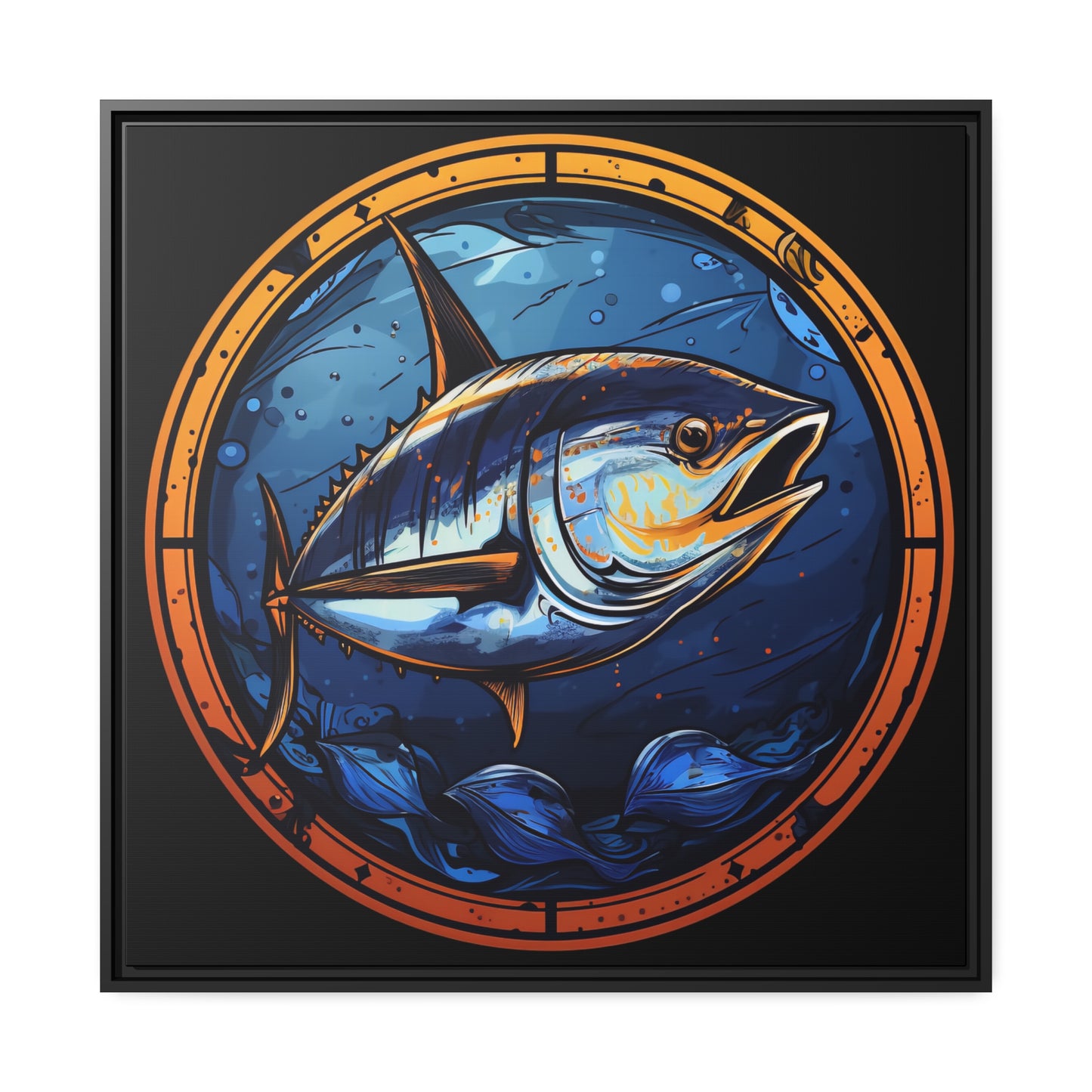 Bluefin Tuna - Matte Canvas - Black Frame