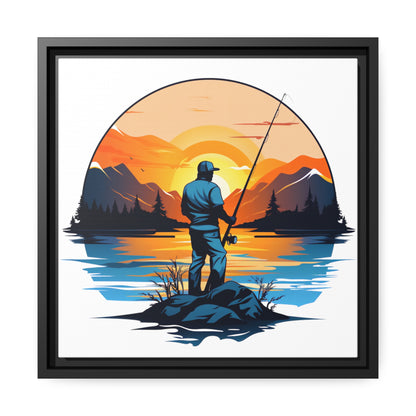 Fishing - Matte Canvas - Black Frame