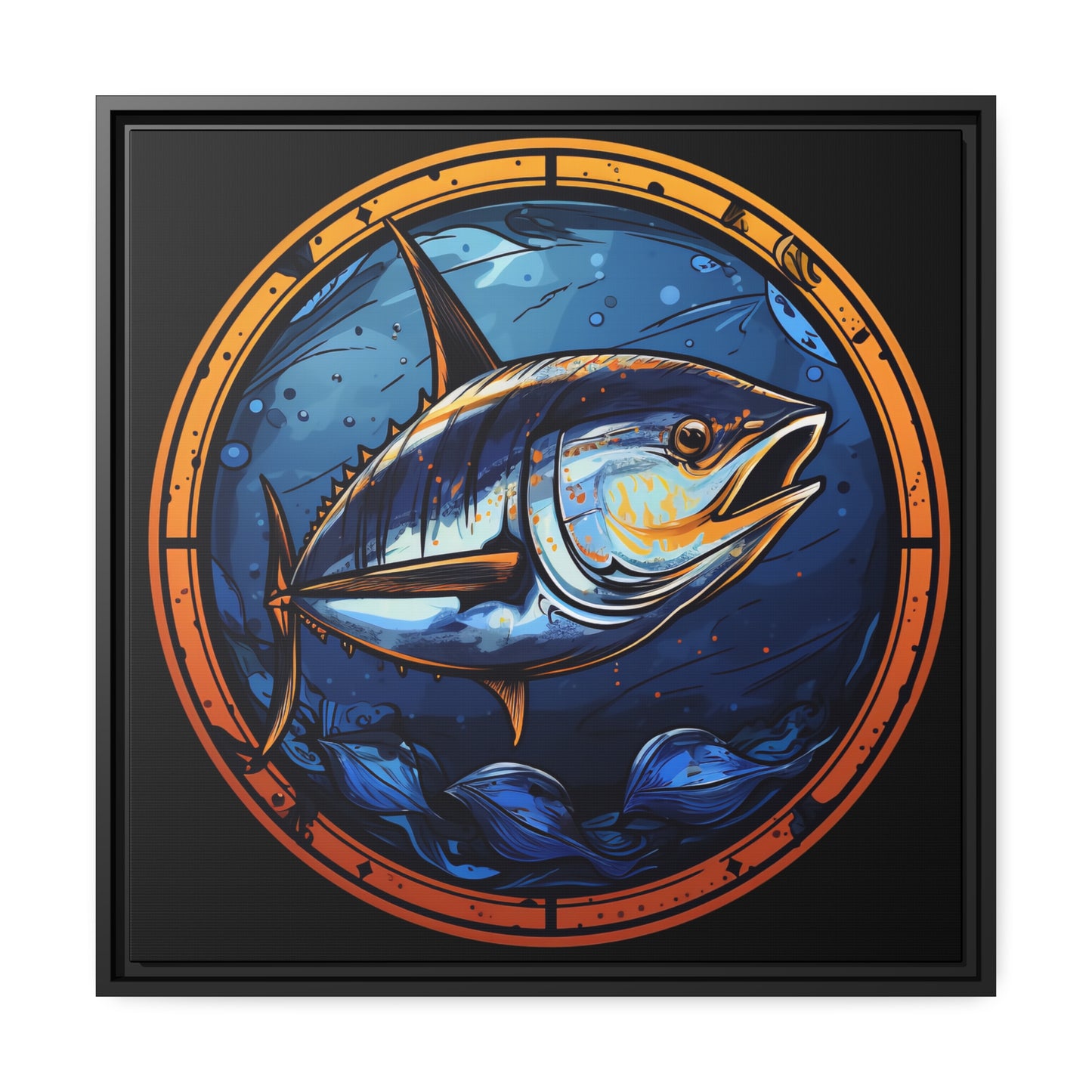 Bluefin Tuna - Matte Canvas - Black Frame