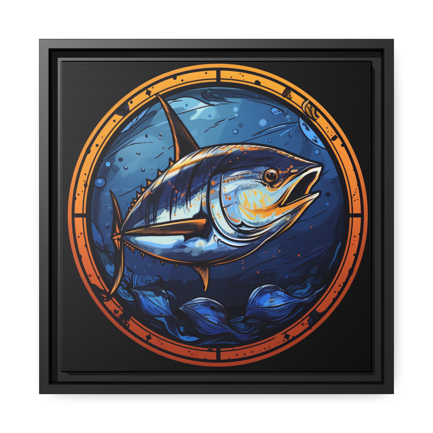 Bluefin Tuna - Matte Canvas - Black Frame